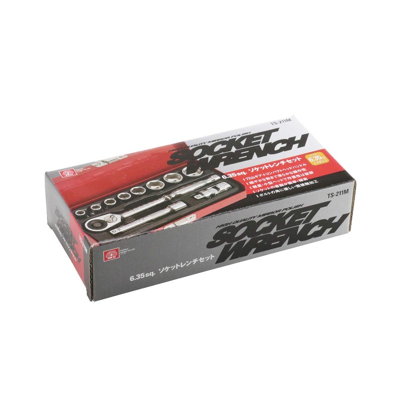 SK11 Socket Wrench Set TS-211M 11PCS Drive Angle: 0.25 inch