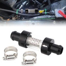 WIKIBB 3/4" Universal Filter Inline Heater Core Coolant Filter and Inspection System Stainless Steel Filter Mesh Matching Fixture