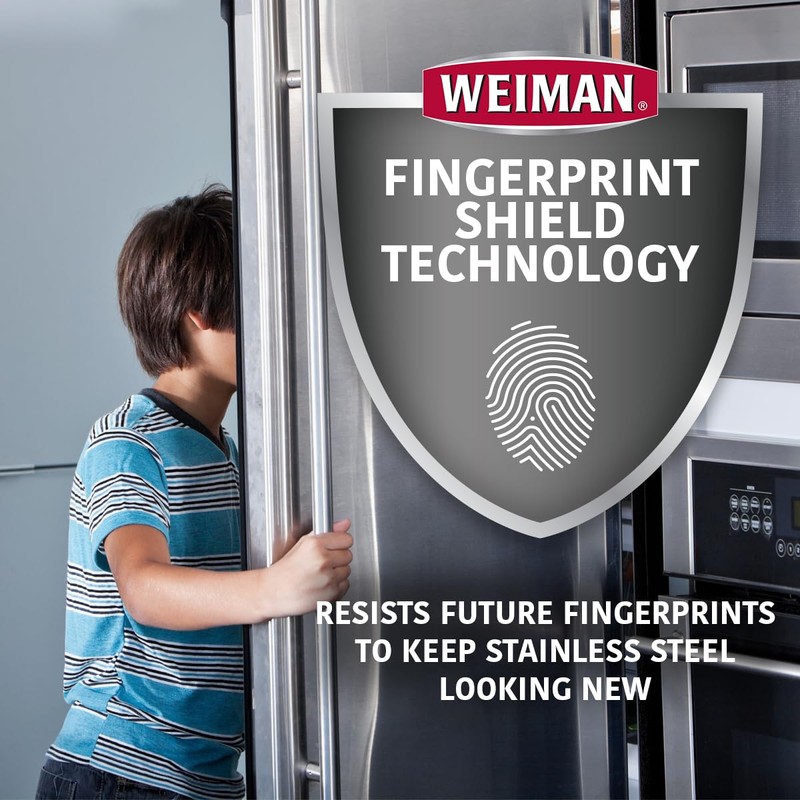 Weiman Stainless Steel Wipes - Removes Fingerprints, Residue, Water Marks