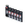 Storacell AA Battery Storage Caddy, Black, Holds 6 Batteries (2