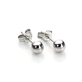 9ct White Gold 4mm Ball Stud