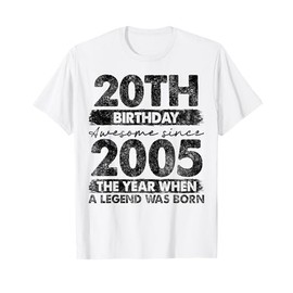 20 Year Old Gifts Vintage 2005 Limited Edition 20th Birthday T-Shirt