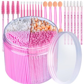 Teenitor 310PCS makeup artist kit essentials, Disposable Makeup Applicators, Marcara Wands Lip Applicators Disposable,Microswabs, Eyeshadow Applicators, Artist Supplies for Makeup with Storage Box