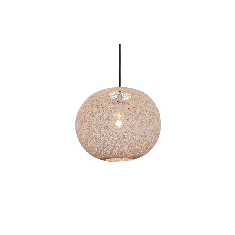 Loxton Lighting Modern Medium Wicker Rattan String Ball Style Ceiling