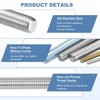 sourcing map 2Pcs M2-0.4x250mm Fully Threaded Rods, Threaded Rods Bar