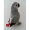 Soft Toy African Grey 20 cm, Cuddly Toy Bird Parrot