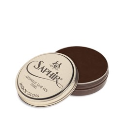 SAPHIR Medaille d’Or Mirror Gloss - Natural Wax Polish for Leather Shoes & Boots - Medium Brown