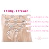 Clip-In Hair Extensions Set 100% Real Hair 7-Piece 70 g