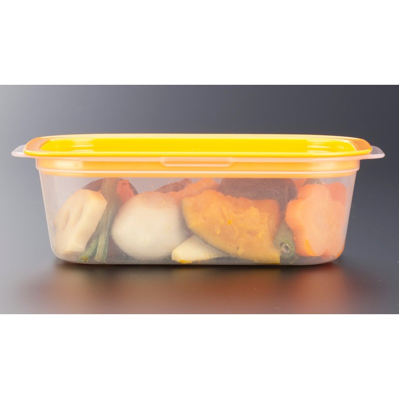 Inomata Kagaku “Rakuchin-Pack” Microwavable Containers, Microwavable With Lid Still On,