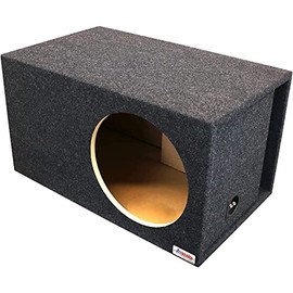 Bbox Single Vented 12 Inch Subwoofer Enclosure - SPL-Tuned Single Car Subwoofer Boxes & Enclosures - Premium Subwoofer Box Improves Audio Quality, Sound & Bass - Nickel Finish Terminals