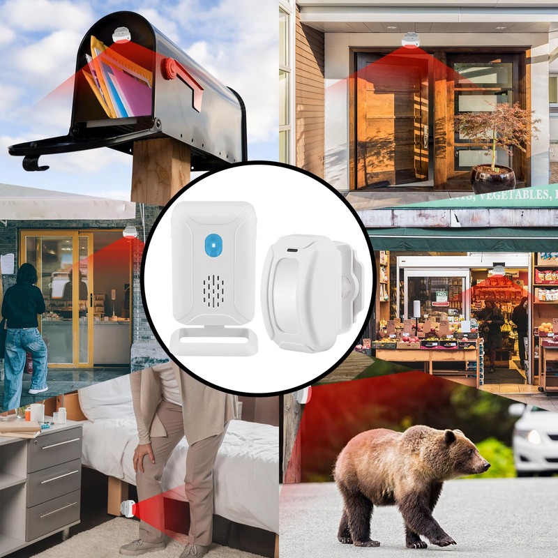 KCMYTONER Wireless Motion Sensor Door Chime,Entry Alert Chime for Business,Door