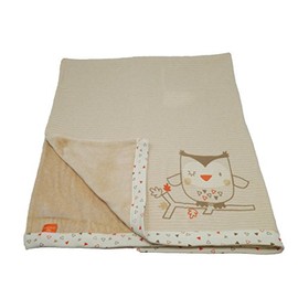 Natures Purest Woodlands Friend Owl Velour Blanket - 75x100cm