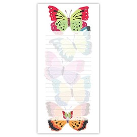 Quire Magnetic Shopping List Notepad - Butterflies Design - 50 Sheets - Size 210mm x 100mm