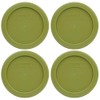 Pyrex 7202-PC 1-Cup Olive Green Food Storage Replacement Lid (4-Pack)