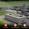 Skyflame 42" X 18" Rectangular Fire Pit Glass Wind Guard