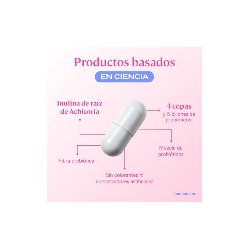 B-FIT B Intimelle Suplemento Alimenticio, Probiticos e Inulina, 60 Cpsulas,