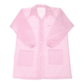 QUARKZMAN ESD Lab Coat Antistatic Clothing Science Jacket with Cuff Lapel Collar Uniform Work for Men Women (Pink, M)