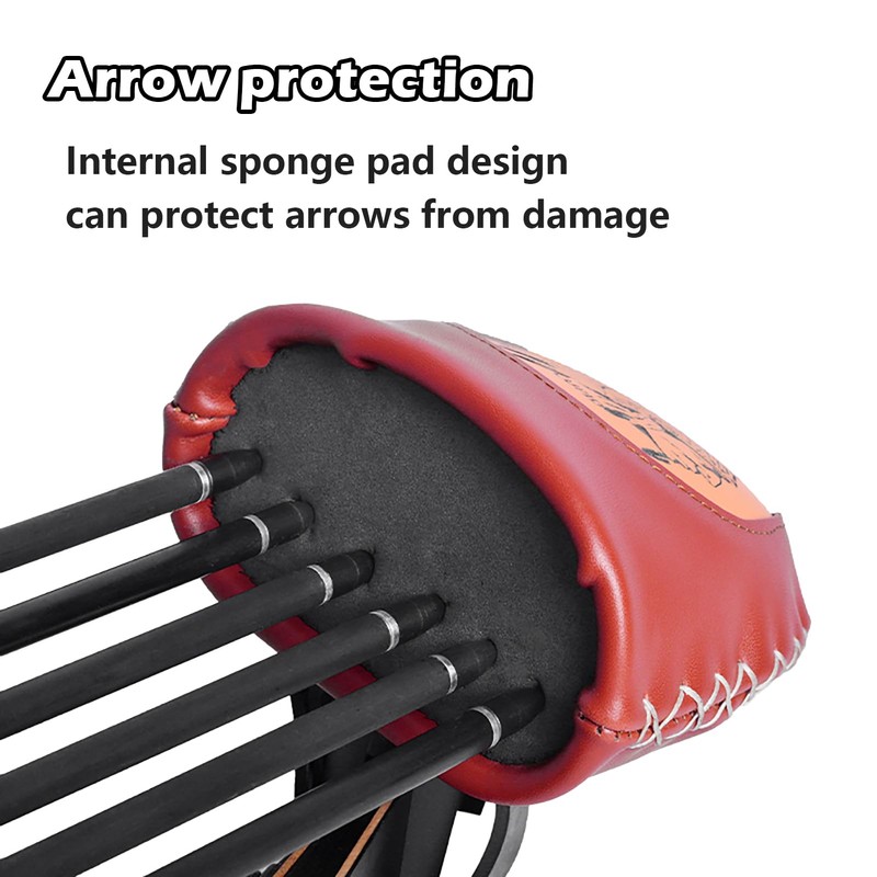 4/6 Arrow Quiver,Brown Leather Quiver Arrow Holder, Recurve Bow Quiver,