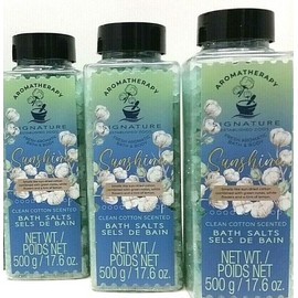 AromatherapySignature Bath & Body Salts 3 Fresh Aromatherapy Signature Bath & Body Salts CLEAN COTTON Scented 17.6 Oz Ea