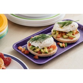 Harfield Individual Serving Food Platter Purple (Pack of 2) Reusable Virtually Unbreakable Polycarbonate Plastic