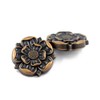 Bezelry 10 Pieces Tudor Rose Metal Shank Buttons. 25mm(1 inch)