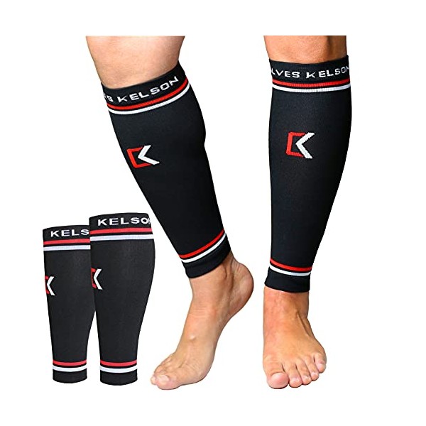 (2 PAIR) Calves Kelson Calf Compression Sleeves Ideal for Shin Splints