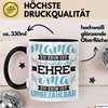 Unbezahlbare Oma Tasse Geschenk Muttertag Spruch Liebevoll (Schwarz)