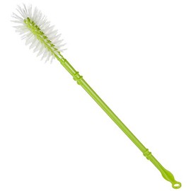 Azuma KT676 Cup Washer Brush for Water Bottle and Bottle, Total Length 14.4 inches (36.5 cm), 360° Flocked Hair, Can Clean Thin Sawing Mouth, Green