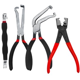 JEUCLEL 4PCS Professional Electrical Disconnect Pliers for Cars‌, Automotive Electrical Connector Separator Tool, ‌Hose Clamp Pliers, Electrical Plug Pliers‌ & ‌Connector Removal Tool‌ Kit