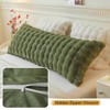 LIFEREVO Fluffy Faux Rabbit Fur Body Pillow Cover, Cozy Moss
