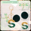 MWOOT Initial keychain, Resin Letter S keychain, Cute Car Keyring,