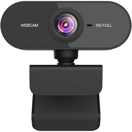 Autbye Cámara Web HD 1080p, Camara para PC con Microfono, Webcam USB Plug and Play, Base Giratoria de 360°, Camara Web para Transmisión en Vivo, Video