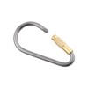 Multifunction Climbing Carabiner D-Shaped Ring Buckle Titanium Alloy Keychain for