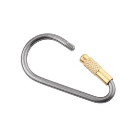 Multifunction Climbing Carabiner D-Shaped Ring Buckle Titanium Alloy Keychain for Outdoor Camping Hiking