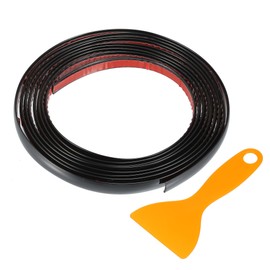 TUCKBOLD Car Truck Window Trim Strip 1/4" 6mm Width 10Ft 300cm Self Adhesive Scratch-Proof | Universal Exterior Interior Bumper Door Body Side Decorative Sticker Gloss Black 1 Set
