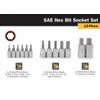 Titan 16123 13-Piece SAE Hex Bit Socket Set