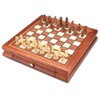 AMEROUS 12.8'' Magnetic Wooden Chess Set / 2 Built-in Storage