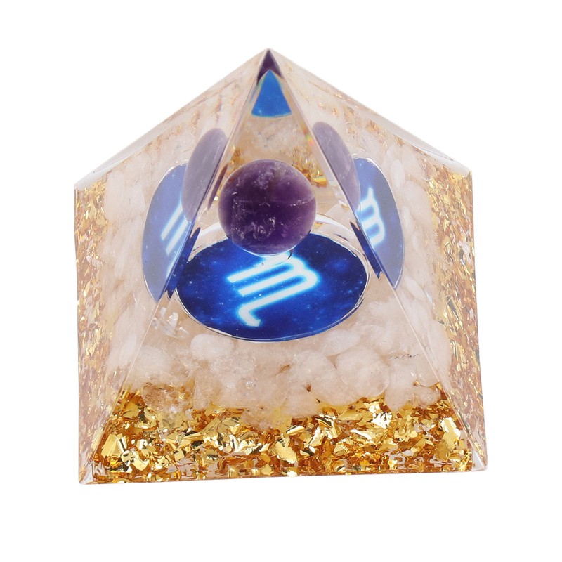 Constellation Pyramid Stone for Positive Energy Reduce Stress Chakra Resin