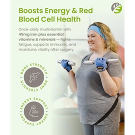 BariSlim Once Daily Bariatric Multivitamin Capsule - 45mg of Iron - Bariatric Vitamin & Supplement for Post Bariatric Surgery Including Gastric Bypass & Gastric Sleeve | 30-Day Supply