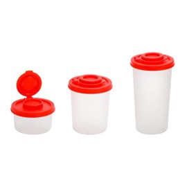 3 Pack Salt and Pepper Pots Salt and Pepper Shakers in a Range of Sizes Pepper Set for Home, Camping, Picnics, Lunch Boxes Transparent Salt Pepper Set