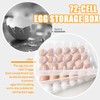 Egg Holder for Refrigerator,3-Layer Deviled Egg Container with Lid and