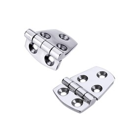 Mxeol Boat Shortside Hinges Marine Flush Hatch Compartment Hinge Heavy Duty Stainless Steel W/Fasteners 1-1/2" x 2-1/4" Pair