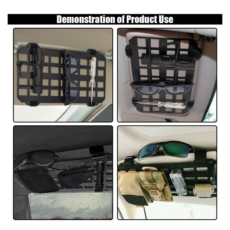 smilfuy Vehicle Rigid MOLLE Panel, Tactical Gear Car Sun Visor