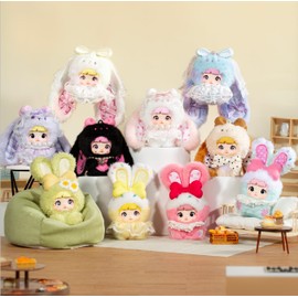 Baby Sweetheart Bunny Series Blind Box - 3 Expressions Adorable Hangable Toys for Collectors - 3.74IN Random Surprise Doll with Unique Designs, 1PCS (1 of 10 Possible Styles)