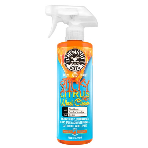 Chemical Guys CLD10516 Sticky Citrus Wheel Cleaner Gel, (Safe For All Wheel Types) Works on Cars, Trucks, SUVs, Motorcycles, RVs & More, 16 fl oz