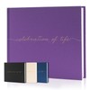 Celebration of Life Funeral Guest Book - Twill Guestbook with