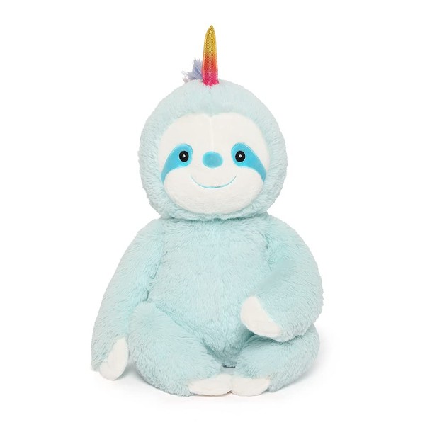 MorisMos Sloth Stuffed Animal 17.7”Cuddly Sloth Plush Toy, Soft Hugging Pillow for Kids Girlfriend, for Birthday Christmas Valentine’s Day (Light Blue)