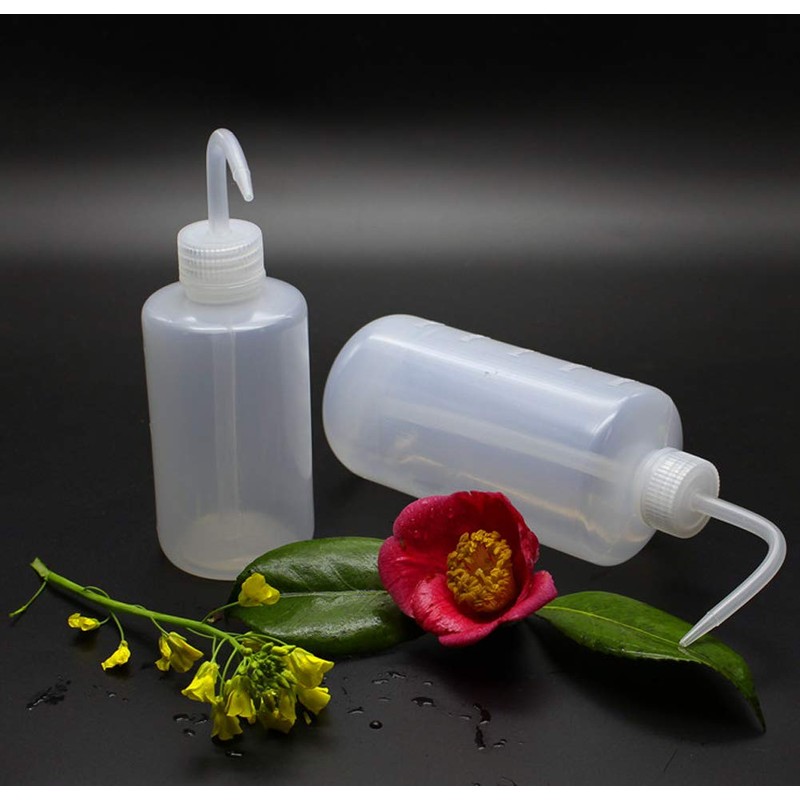2 PCS 500ML 17.6OZ Plastic White Translucent Squeeze Wash Bottles