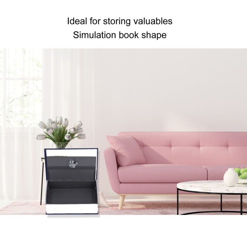 Safe Box Simulation Book Shape Decorative Storage Money Case for