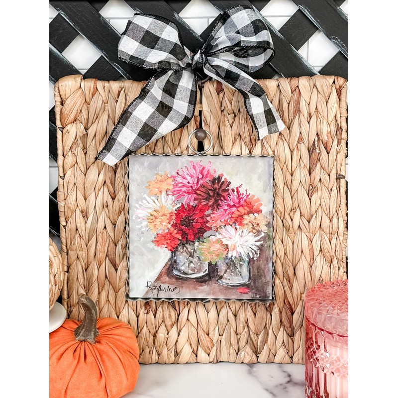 The Round Top Collection (Mini Gallery Jar of Zinnia's)